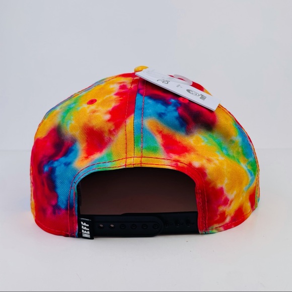 NEFF Disney Collection Mickey Mouse Black Tie Dye Snapback Trucker Hat Cap NWT - Picture 4 of 9